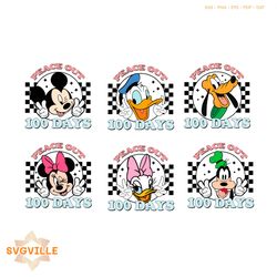 disney peace out 100 days of school bundle svg cutting files