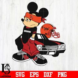 cleveland browns gangster mikey mouse svg , digital download