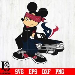 houston texans gangster mickey mouse svg, digital download