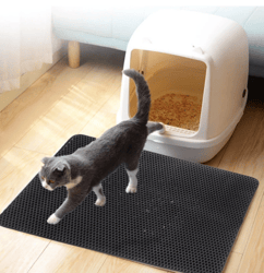 non-slip pet cat litter mat double layer cat litter trapping pets mat pad bottom waterproof pet litter cat mat easy