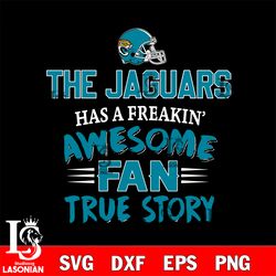 jacksonville jaguars awesome fan true story svg, digital download
