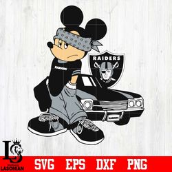 las vegas raiders gangster mickey mouse svg, digital download