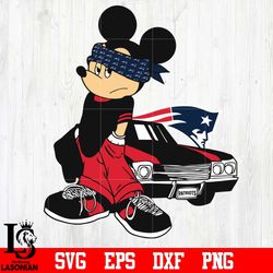 new england patriots gangster mickey mouse svg, digital download