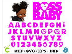 african american boss baby girl font otf svg | afro boss baby font svg cricut, boss baby girl logo, boss baby font svg