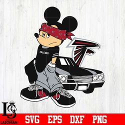 atlanta falcons gangster mickey mouse svg , digital download