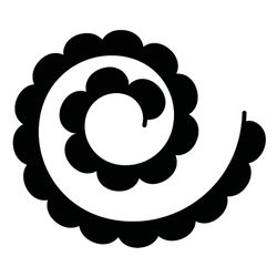 rolled flower svg. flower template. digital download.