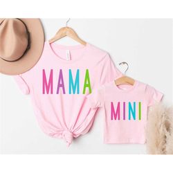 mommy and me outfits mothers day, mama mini matching mother daughter shirts, gift for mom from daughter