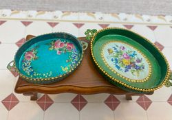 dollhouse trays. puppet miniature. 1:12. dollhouse accessories.