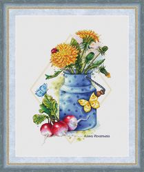 garden cross stitch pattern veggie cross stitch pattern flower cross stitch pattern summer cross stitch pattern pdf