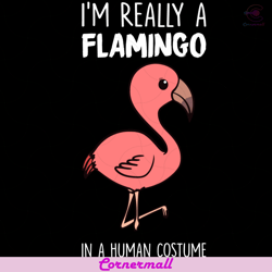 im really a flamingo in a human costume svg, trending svg, flamingo svg, human svg, animals svg, flamingo lovers svg