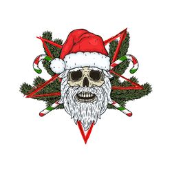 Skull Santa claus skull Christmas,Christmas Svg, silhouette svg fies