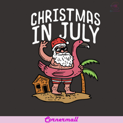 christmas in july santa flamingo svg, trending svg, summer times svg, summer vibes svg, funny flamingo svg, funny santa