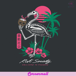 riot society welcome to paradise svg, trending svg, sleeve graphic svg, flamingo svg, flamingo riot society