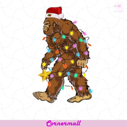 gorillas svg, animal svg, santa hat svg, christmas light svg, star svg, christmas gift svg, christmas animal svg, strong