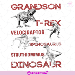 grandson bundle svg, animal svg, dinosaur svg, t-rex svg, you are as strong as t-rex svg, velociraptor svg, grandfather
