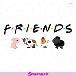 friends animal svg, animal svg, pink pig svg, cow svg, chicken svg, black sheep svg, funny farm svg, funny animal svg, l