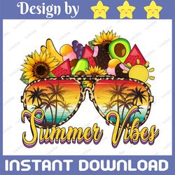 Summer Vibes PNG, Sublimation Print, Direct Print File, Summer Sublimation PNG, Vintage Retro Print, PNG image file