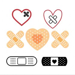bandage svg bundle, png, pdf, bandage heart svg, first aid svg