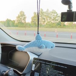 shark car mirror charm ornaments rear view mirror pendant