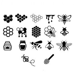 honeycomb svg, png, pdf, honey bee svg, hexagon svg, honey clipart, hive svg, honey svg