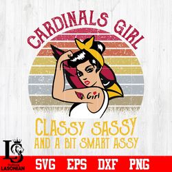 arizona cardinals girl classy sassy and a bit smart assy nfl svg, digital download
