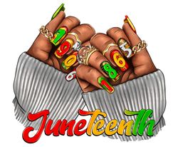 Black Woman Juneteenth Nails Png Sublimation Design Download, Juneteenth Png, Afro Woman Hands Png, Sublimate Designs