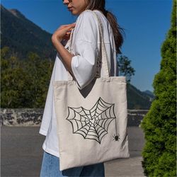 cute spiderweb tote bag-aesthetic tote bag,artsy tote bag,art tote bag,aesthetic tote,aesthetic canvas tote,spiderman to
