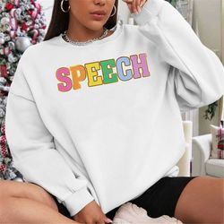 speech therapy sweatshirt, speech tee shirt, speech pathology shirt, speech sweater, slp shirt retro, speech christmas s