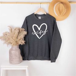 wifey sweatshirt, bridal shower gift, fiance gift for her, wifey with heart sweater, gift for bride, wedding gift