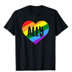 lgbtq ally t-shirt for gay pride men women