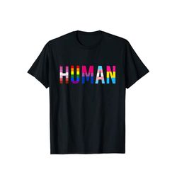 human lgbt flag gay pride month transgender rainbow lesbian t-shirt