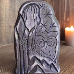 cailleach statue wheel of the year winter goddess crone pagan altar witchcraft supply witchy wiccan wicca witch wooden