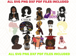 Black girl svg 3 bundles  55 svg bundles, black lives matterBlack Girl Svg, Black Women Svg, Black Afro Woman Svg, Stron