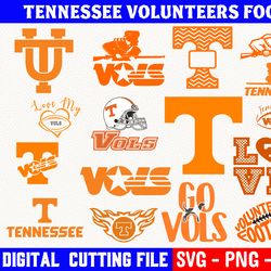 tennessee volunteers football bundle, tennessee volunteers svg, football team svg, clipart png vinyl cut file, cricut