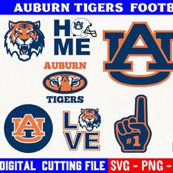 auburn tigers football football bundle, football team svg, auburn tigers svg, clipart png vinyl cut file,  silhouette