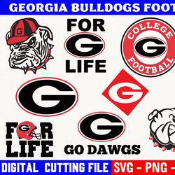 georgia bulldogs bundle, football team svg, georgia bulldogs svg, clipart png vinyl cut file, cricut, silhouette file