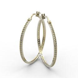3d model of a jewelry round hoop earrings for printing. 3d printing