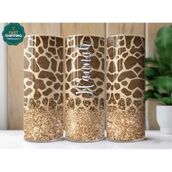 giraffe tumbler personalized, giraffe tumbler gifts for her, giraffe tumbler cup, giraffe cup with straw, giraffe tumble