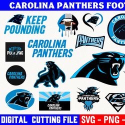 carolina panthers bundle, football team svg, carolina panthers svg, clipart png vinyl cut file, cricut, silhouette file