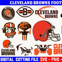 cleveland browns bundle, football team svg, cleveland browns svg, clipart png vinyl cut file, cricut, silhouette file