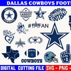 dallas cowboys bundle, football team svg, dallas cowboys svg, clipart png vinyl cut file, cricut, silhouette file