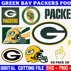 green bay packers bundle, football team svg, green bay packers svg, clipart png vinyl cut file, cricut, silhouette file