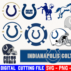 indianapolis colts bundle, football team svg, indianapolis colts svg, clipart png vinyl cut file, cricut, silhouette