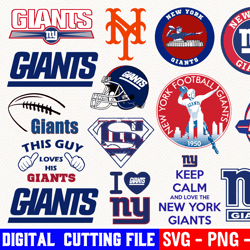 new york giants bundle, football team svg, new york giants svg, clipart png vinyl cut file, cricut, silhouette file