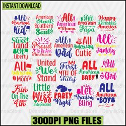 all american girl png,fourth of july png, bundle july 4th png, american png, patriotic png,independence day png bundle