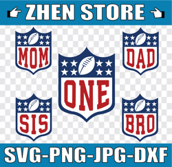 football first birthday svg, bundle one mom dad sis bro family svg, football theme birthday boy svg, boys birthday svg,