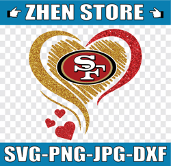 san francisco 49ers heart nfl png, san francisco 49ers png, heart png, nfl png, nfl teams, nfl png, football teams png