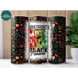 juneteenth celebrating tumbler for women, black freedom tumbler for men, 1865 juneteenth tumbler, juneteenth celebrate t