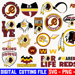 washington commanders bundle, football team svg, washington commanders svg, clipart png vinyl cut file, cricut