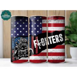 usa veteran fighter tumbler, veteran tumbler gift for veteran day, veteran gifts for men, veteran tumbler with straw, ve